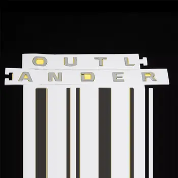 Autopříslušenství ABS chrom 3D písmena kapota emblém logo odznak pro Mitsubishi Outlander auto samolepky styling text 3D písmeno 6 nejlepší prodej Znak Mitsubishi Lancer VRX - №5