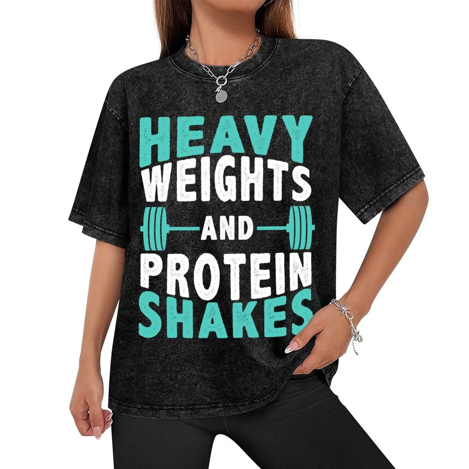 Heavy Weights And Protein Shakes T-Shirt summer top vintage clothes custom t shirt mens big and tall t shirts