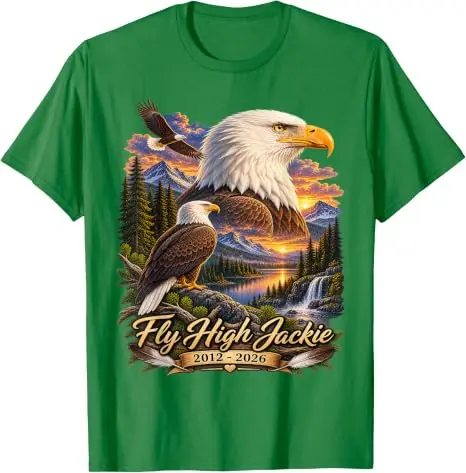 Fly High Jackie, Jackie und Shadow Weißkopfseeadler T-Shirt Y2k Lässige Grafik-Bekleidung Weißkopfseeadler Großer Bär Jackie und Shadow T-Shirt Geschenk – Detail 7