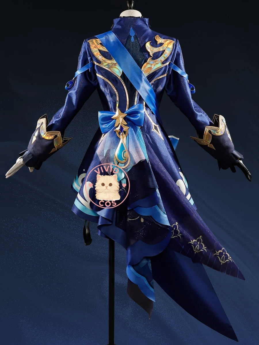 Gioco Genshin Impact Cosplay Focalors Costume Furina Gioco di ruolo Abito di alta qualità con cappello per donna Comic Con Set di abiti da festa