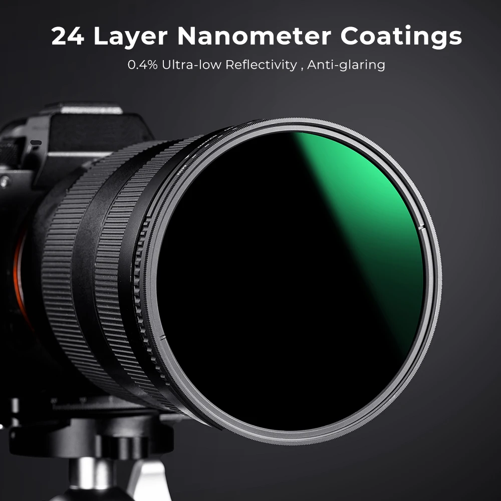 K&F Concept ND8-ND2000 Variable ND Filter 37-82mm Adjustable Neutral Density Camera Lens Filter Waterproof 28 Layer Coatings