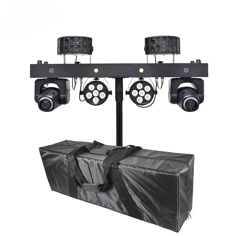 Bagged Portable Bar Lights 5 in 1 Led Strobe Mini Gobo Moving Head Led Butterfly Wash Laser Remote Control for Disco Party KTV