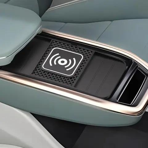 15W Fast Wireless Charging Pad , Non-Slip Rubber Mat for Car Storage, Lightweight USB-Powered Charger Compatible with Phone