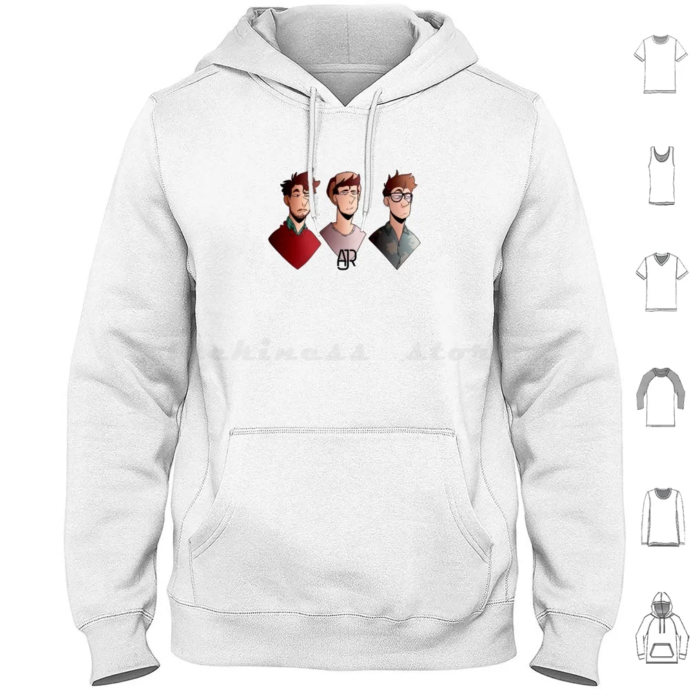 Personel Ajr Hoodie cotton Long Sleeve Ajr Band Band Follow The Click Independent Music Independent Artist Indie Pop Galaxy