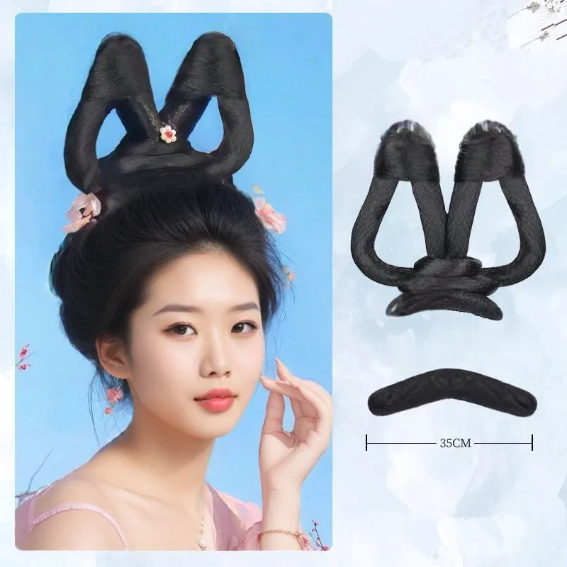 Hanfu Hairstyle One-piece Ancient Lazy Xiaotang style Bun Hair Accessories Tang Dynasty Princess Cosplay