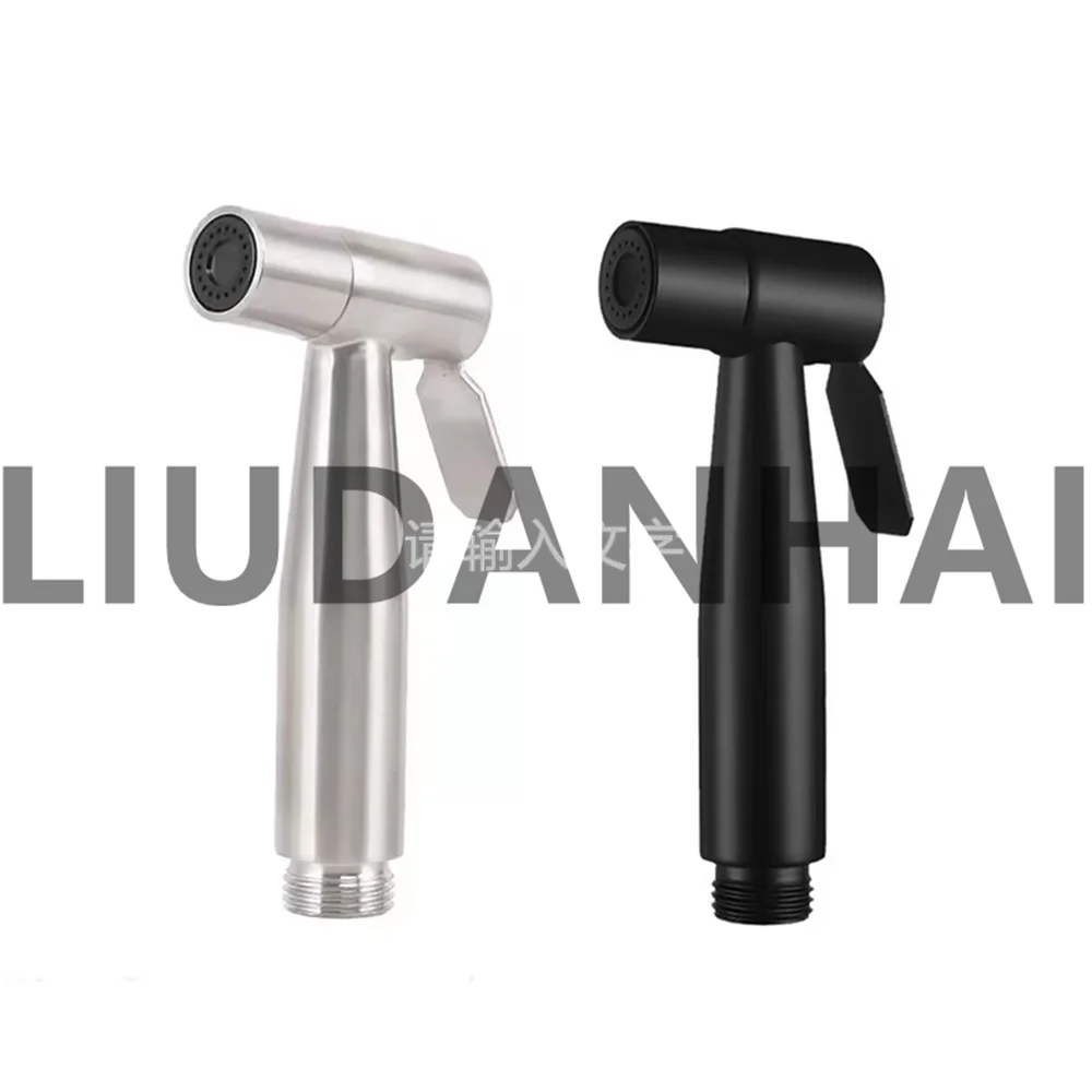 Black Toilet Bidet Faucet Handheld Sprayer Stainless Steel Bathroom Hand Bidet Sprayer Set Hose Toilet Self Cleaning Shower Head