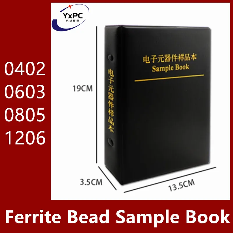 

Ferrite Bead Sample Book 0402 0603 0805 1206 SMD magnetic Laminated sheet magnetic beads sample book Sample assorted Kit set