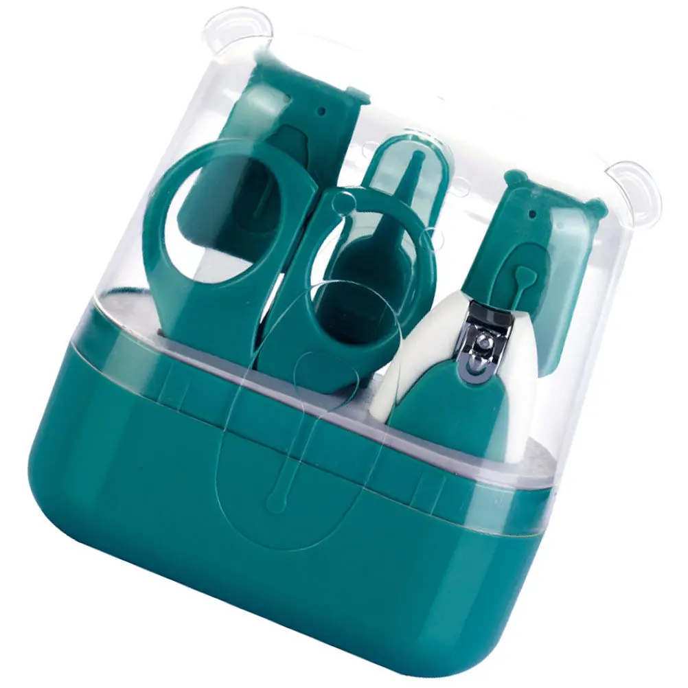 5-in-1 Baby Nail Clipper Kit Stainless Steel ABS Material Infant Nail Scissors Set Comfort Grip Non-Slip Handle Easy Clean