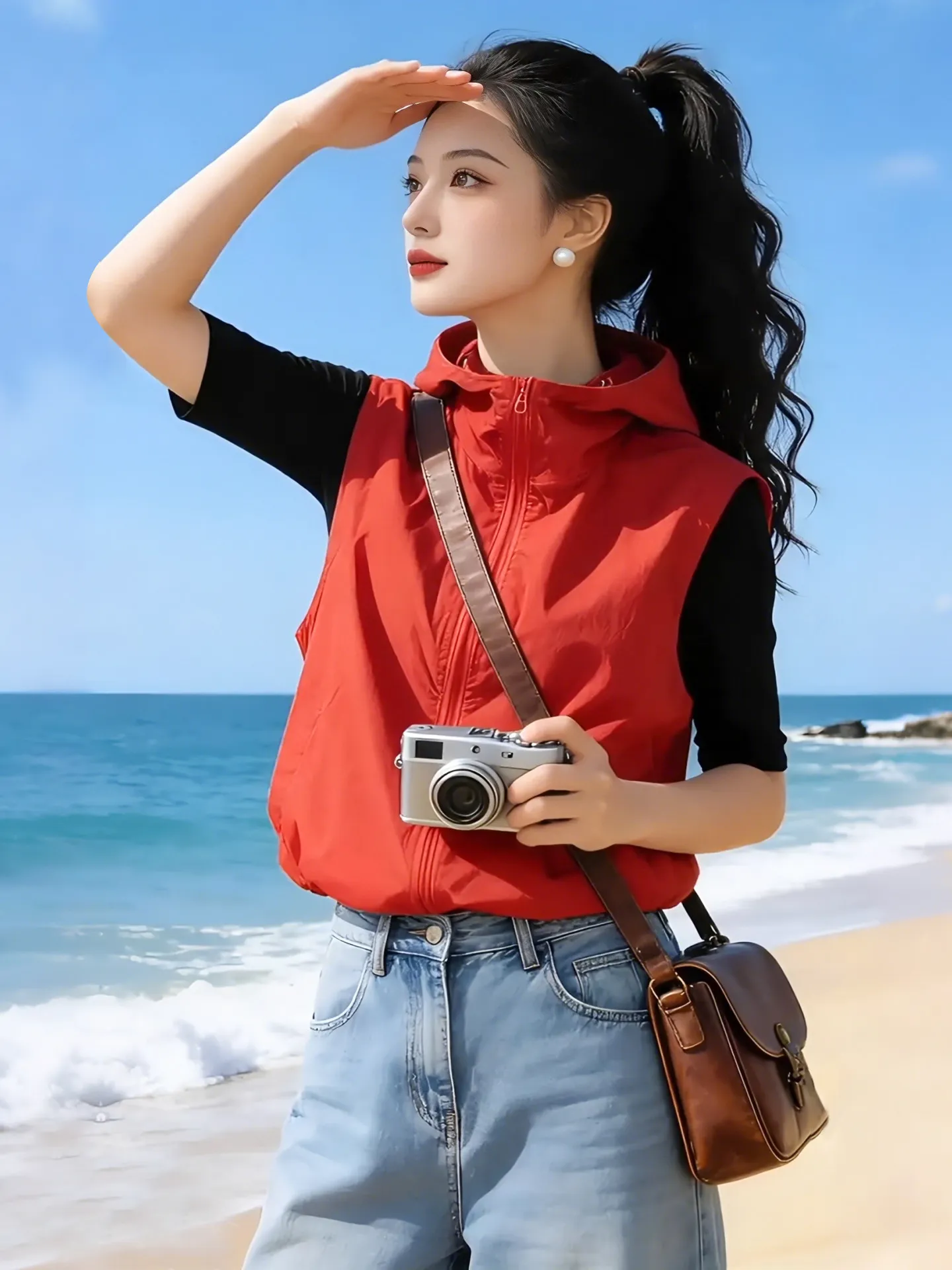 Stylish Versatile Women's Jacket 2026 Summer New Arrival Simple Fashionable Hooded Outerwear Trendy  Color Zipper Closure