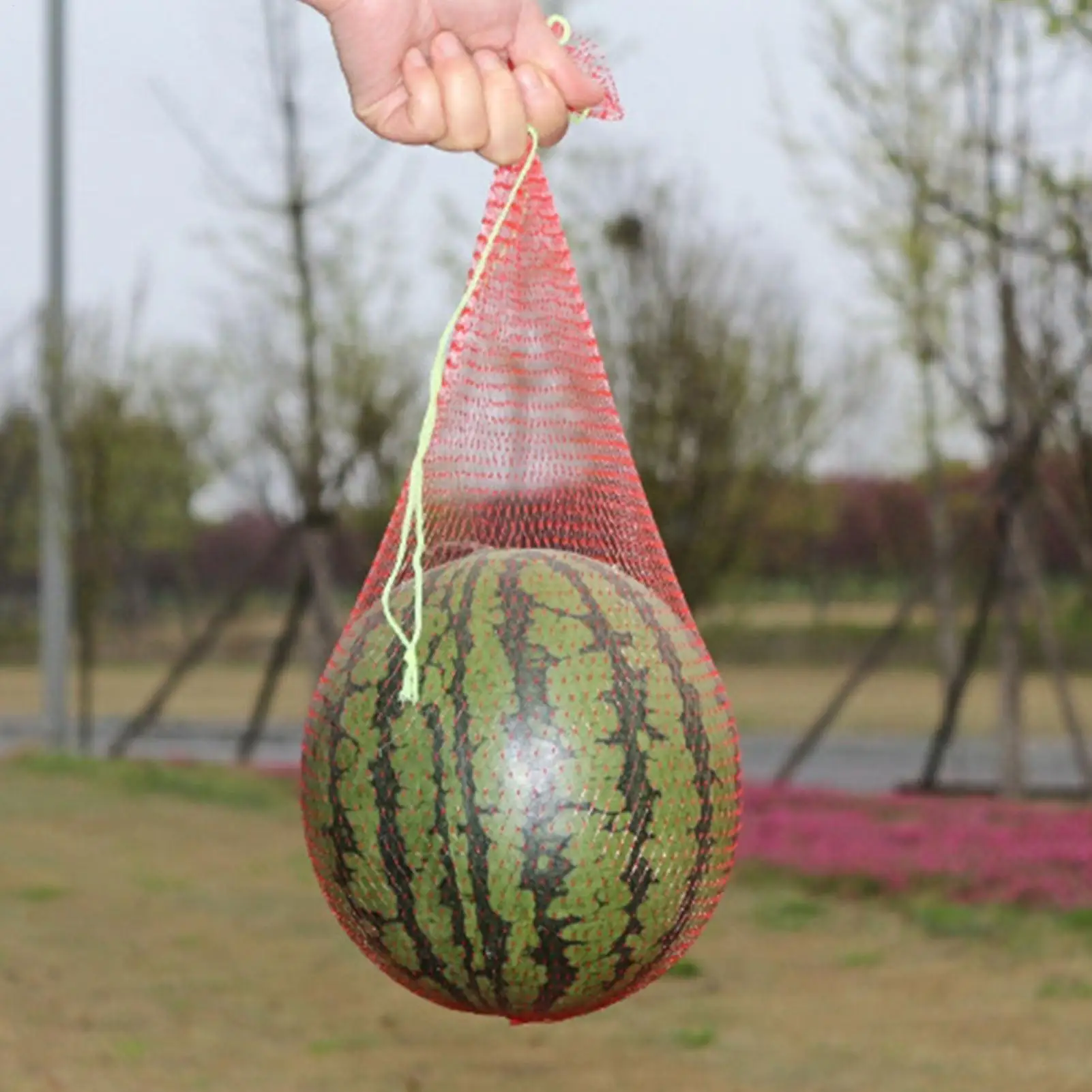100Pcs Of Heavy-duty Plastic Garden Netting Reusable Cantaloupes Mesh Net Vertical Planting Grow Mesh Bag For Watermelon
