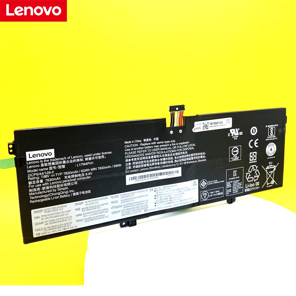 Аккумулятор для ноутбука L17C4PH1 для Lenovo YOGA 7 Pro Pro-13IKB C930 C930-13IKB 81C4 7,68 V 60Wh L17M4PH1 L17C4PH2