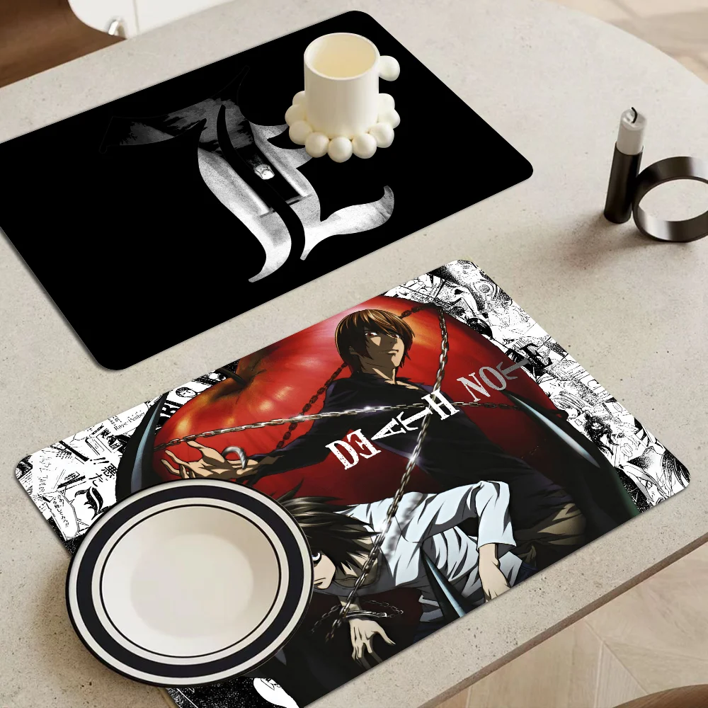 

DEATH NOTE Non-slip Fast Water Absorption Anti-scalding Imitation Tile Printing Coffee Machine Draining Pad