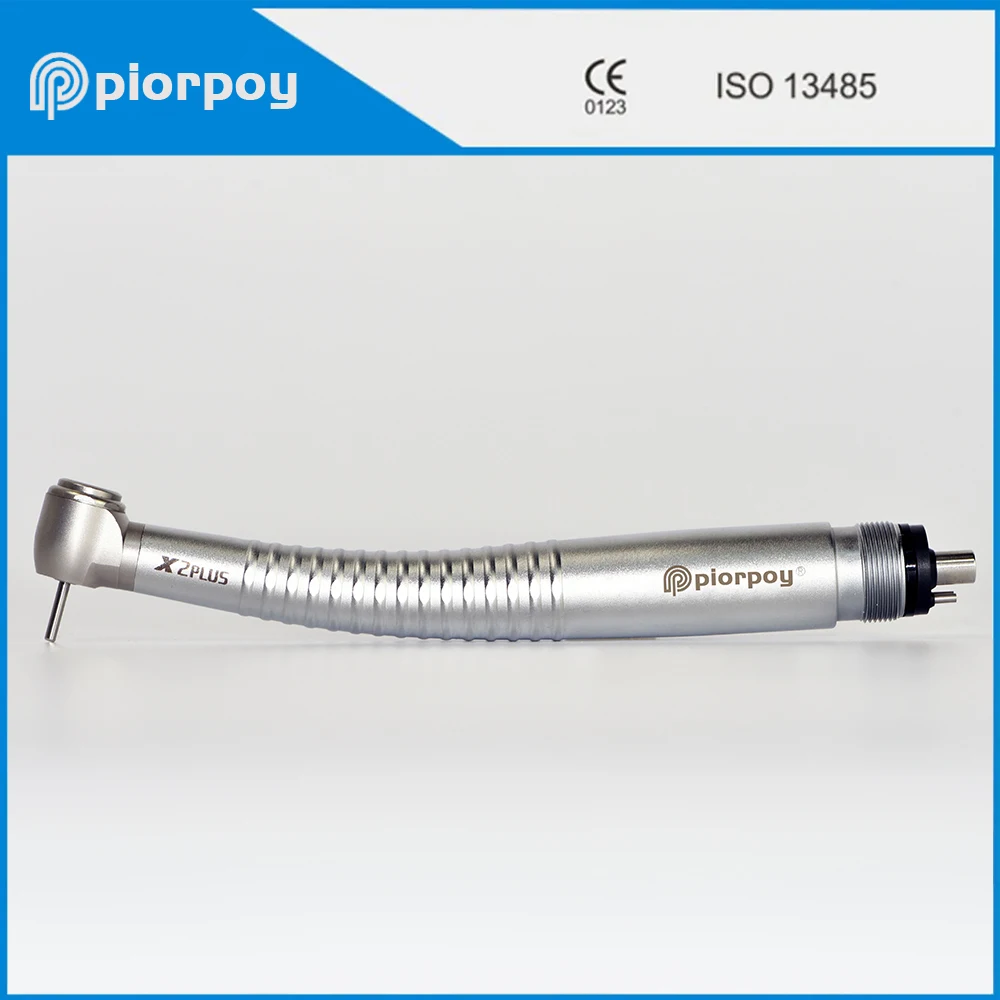 PIORPOY Dental High Speed Handpiece Head Push Button Dentistry Tool 4 Water Spray E-generator Integrated Standard 2/4 Holes