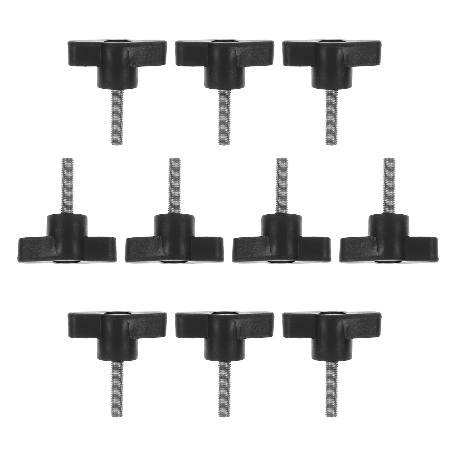 10 Pcs Hand Screw Wing Nut Z Knurled Thumbscrew Screws Knob Bolt Black Handle Z-shaped