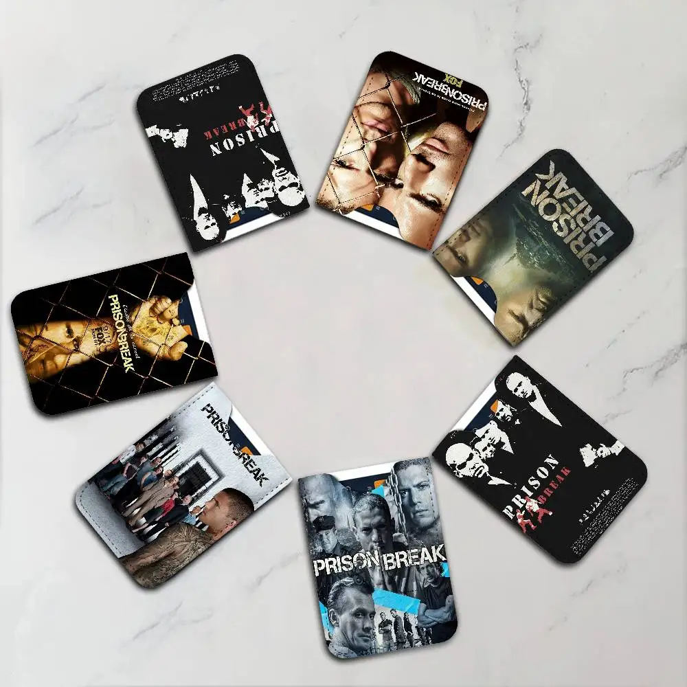 Prison Break Classic TV Serie Light Soft Leather Mini Card Holder, Ultra Slim Credit Card Wallet for Unisex Pocket Card Storage