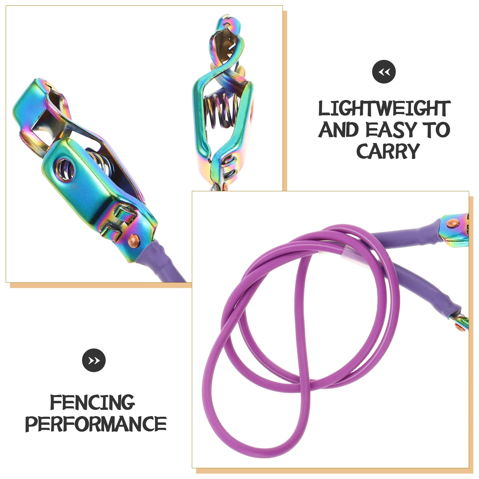 1 قطعة سياج وصلة كابل العالمي احباط Epee الجسم سلك مشبك من الفولاذ المقاوم للصدأ الأزرق رئيس خط للتدريب المنافسة سياج الأسلاك #2