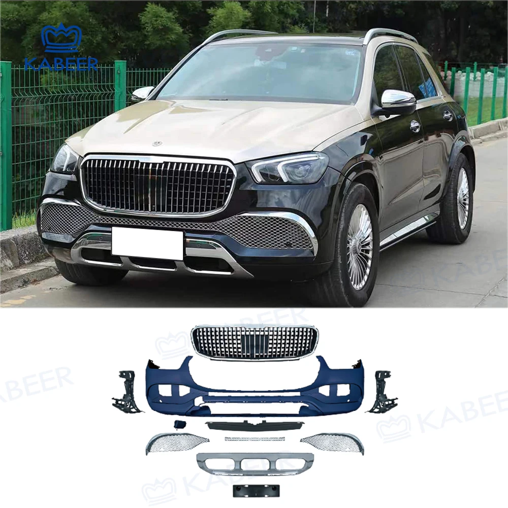 Обновленный комплект кузова W167 для Benz GLE SUV 2020-2022, модифицированный стиль MBH Maybach для автомобильных бамперов Mercedes V167 Обновленный комплект кузова W167 для Benz GLE SUV 2020-2022, модифицированный стиль MBH Maybach для автомобильных бамперов Mercedes V167
