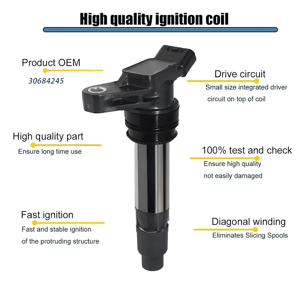 30684245 For VOLVO S60 S80 V60 V70 XC60 XC70 XC90 3.2L LAND ROVER FREELANDER 2 L359 2006-2014 Ignition Coil LR002954 6G9N12A566