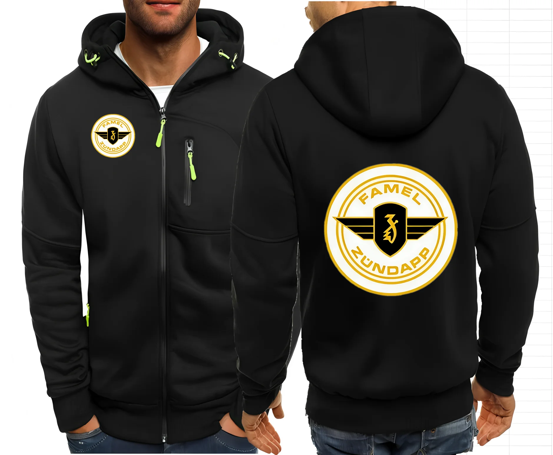 Limitado zündapp zundapp motocicleta 2025 novo sólido moto hoodies zip f1 hoodies jaqueta camisolas jaquetas casaco topos