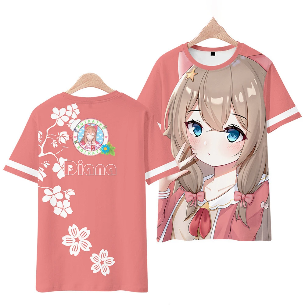 Hentai T Shirt VTuber Hololive 3D Print T-Shirt Men Women Fashion Oversize Tshirt Kid Hip Hop Top Senpai Tee Shirt Girl Camiseta