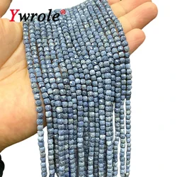 4x4mm Natural Stone Faceted Square Blue Coral Loose Cube Spacer Beads for Jewelry Making Diy Bracelet Charms Accessories