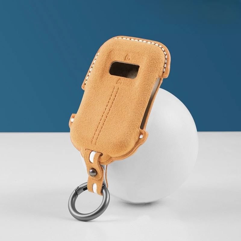 Premium Suede Leather Key Cover Case for Zeekr 9X (2024) - Protective Key Fob Shell Keybag Keychain 6