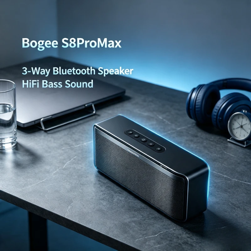 For BOGASING S8 Pro Max 100W 3-Channel Speaker with 5 Drivers 2 Passive Radiators
