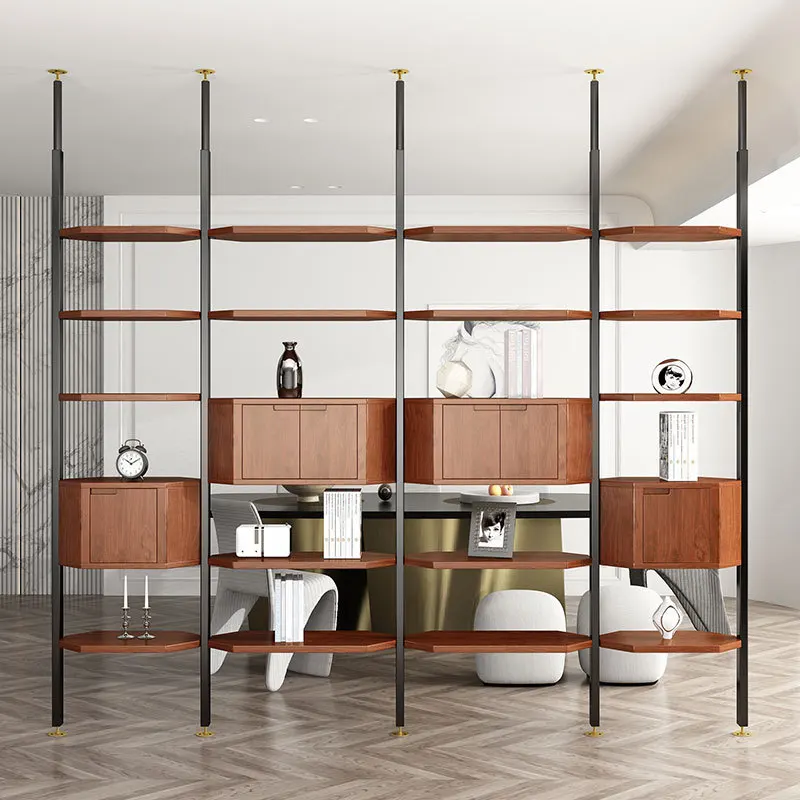 

Entry door Modern entrance Double-sided cabinet Screen partition Wrought iron shelf Living room storage cabinet Minimalist