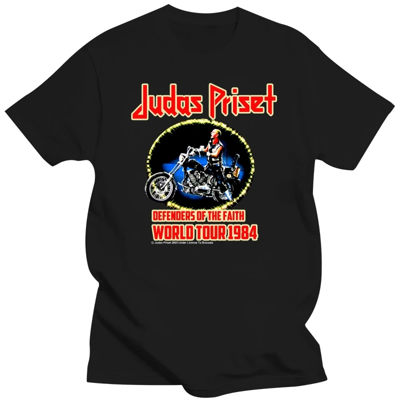 T-Shirt Concert Judas Priest World Tour 1984 We're Back Kicking Ass Rock&Roll T Shirt Men Short Sleeve Funny TOP TEE