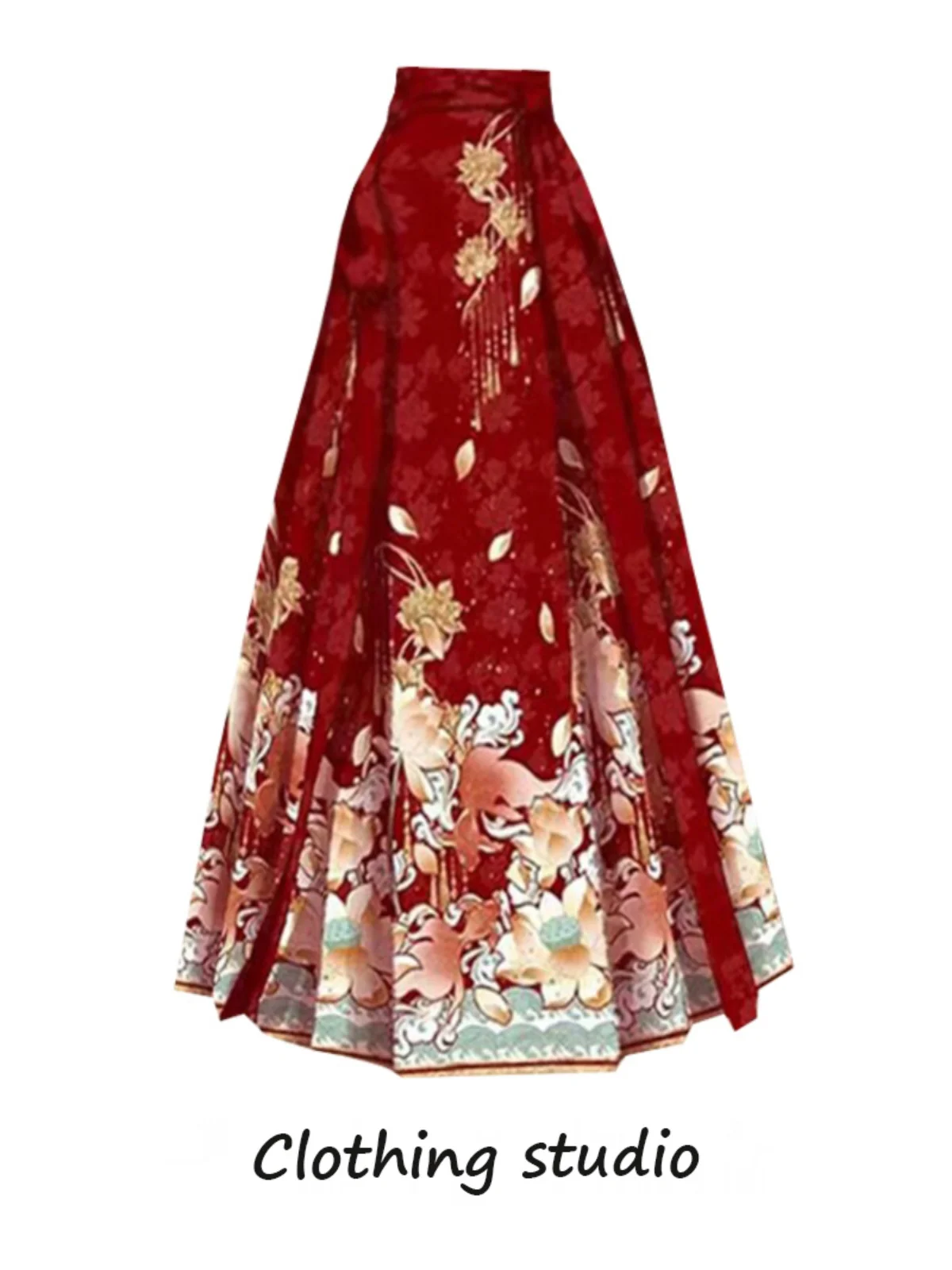 

Red Chinese Sle f Skirt Women's Daily Marriage Proposal Ceremony Dr Summer New Sle A-Line Skirt High Waist Design