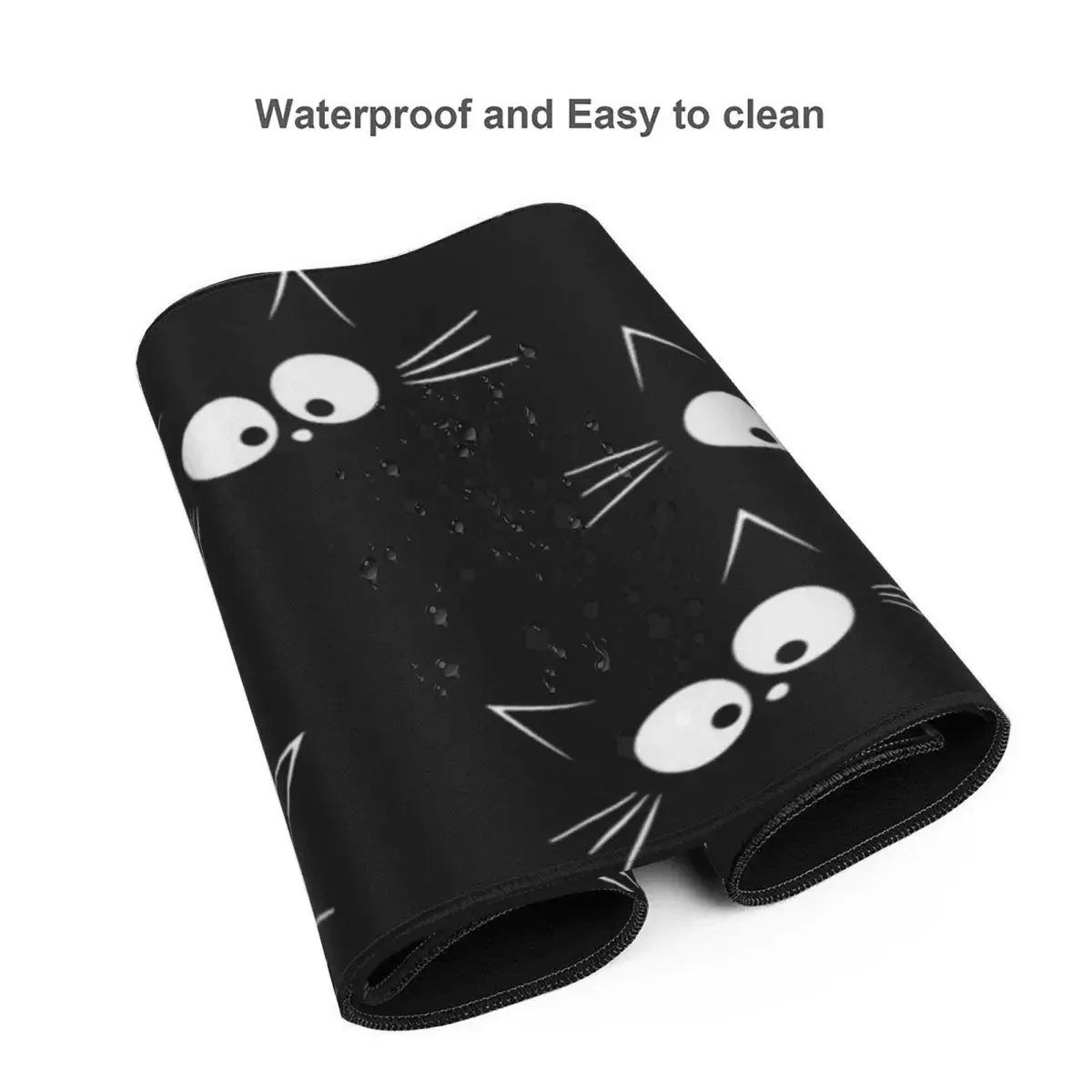 Bonito gato preto padrão grande mouse pad teclado do computador mouse tapete de jogos pc portátil tapete de mesa acessórios de escritório tapetes de mesa
