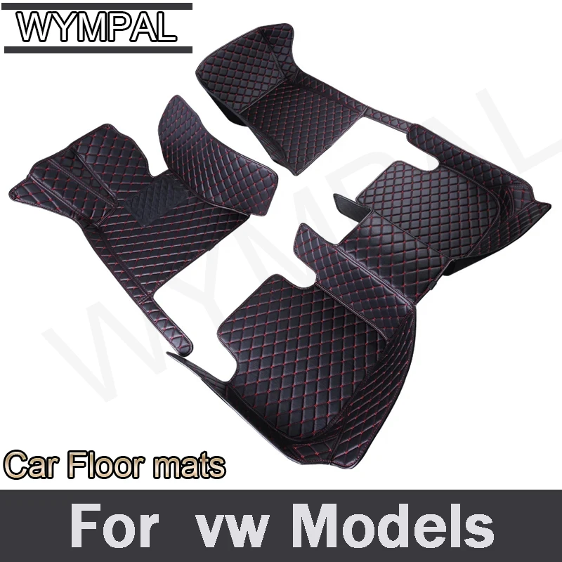 Car Floor Mat For vw  Touran Polo Plus T-ROC Touran L ID4 CROZZ Jetta A5 ID.3 ID.6 X Sharan Amarok Golf Mk4 up Car Accessories