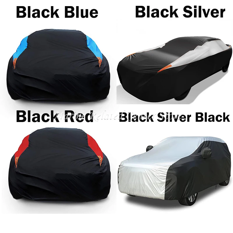 

1pc 2-Colors Car Cover Outdoor Protection Full Exterior Snow Cover Sunshade Dustproof Protection Cover Universal for Sedan SUV