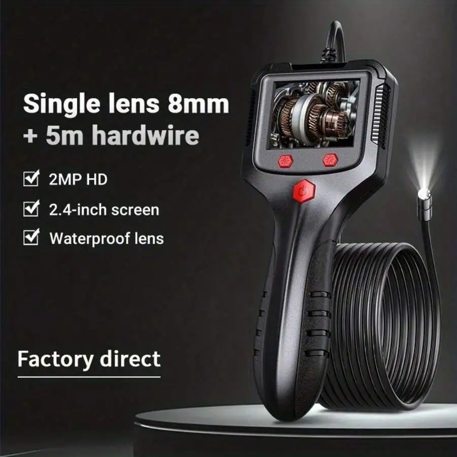 Industrial, Peeper/Endoscope, Video Camera, Automotive Inspection | Home Appliance Inspection | Mechanical Inspection 2.4 Inch