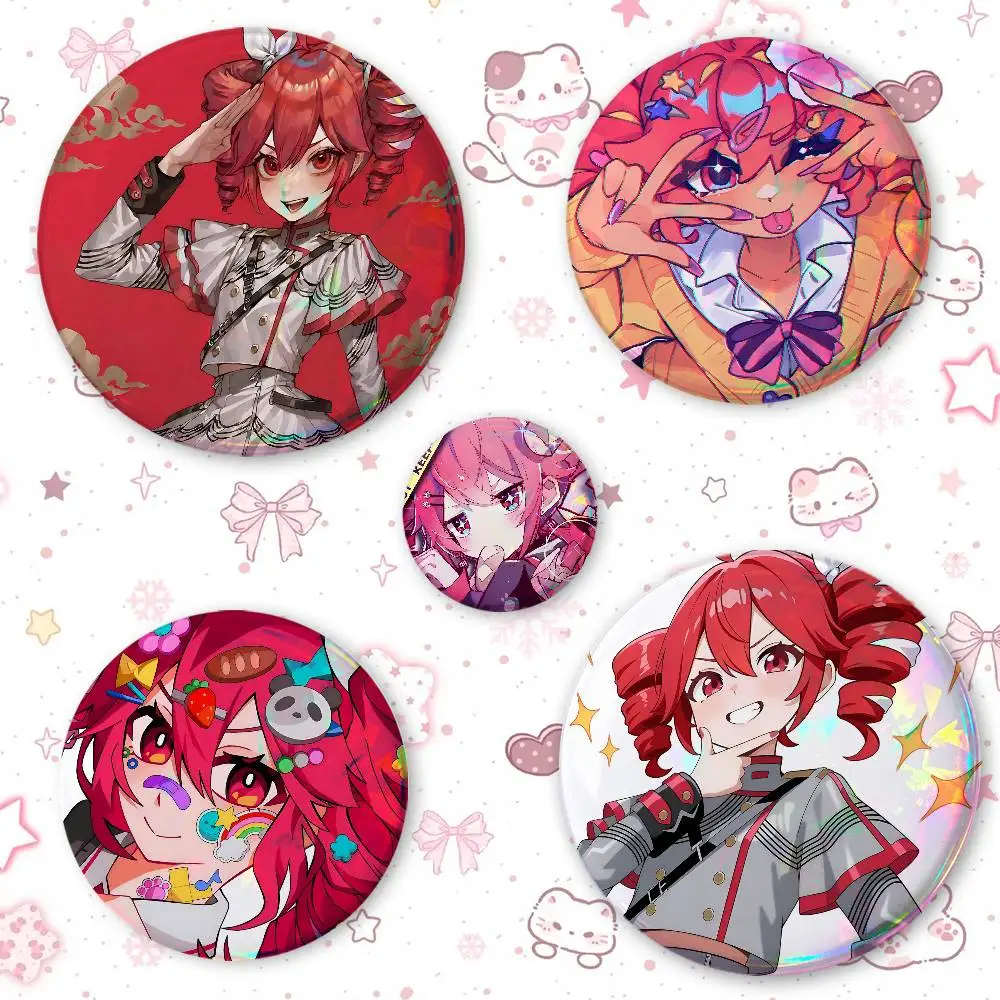 K-Kasane- Te-to Cute Cool Round Pin Badge Set For Anime Game Music Cartoon Fans Backpack Denim Jacket Hat Decoration