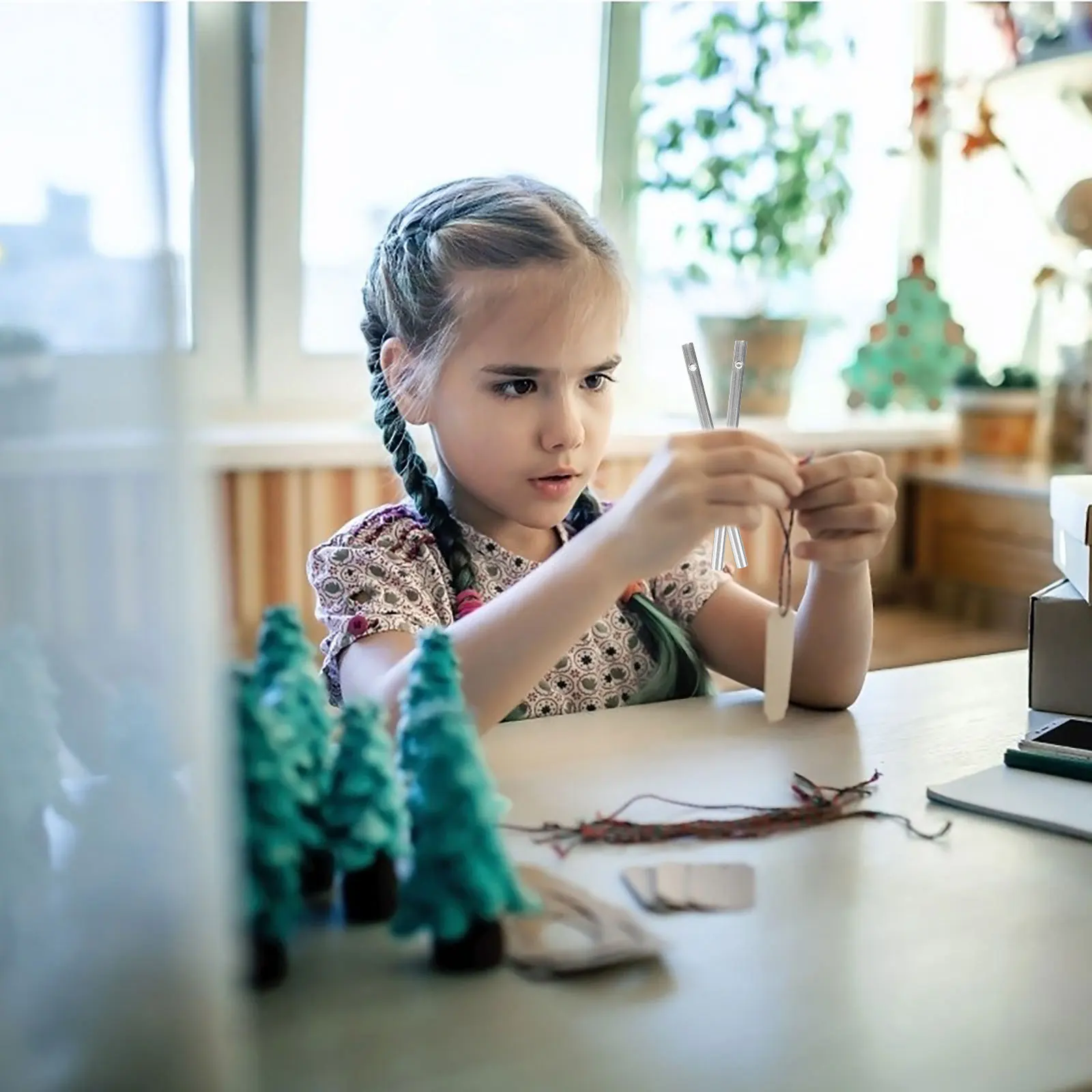 

12 pcs Wind Chime Tubes Diy Aluminum Metal For Crafting Projects Wind Chime Supplies Family Activities Decor