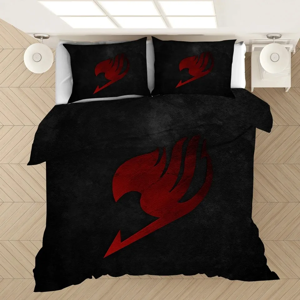 

FAIRY TAIL Bedding Set 3D Duvet Cover Sets Japan Anime Comforter Bedding Sets FAIRY TAIL Bedclothes (NO Sheet) AYR