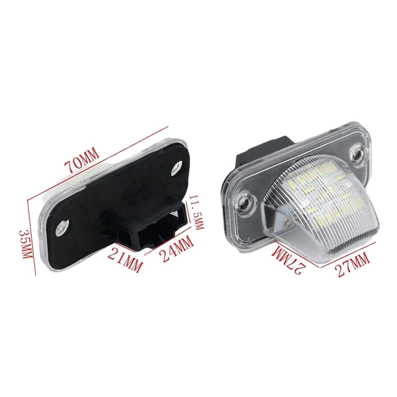 Car 18SMD LED License Plate Number Light For-VW Transporter T4/Caravelle MK4/Multivan Passat B5 B6 Combi Eurova