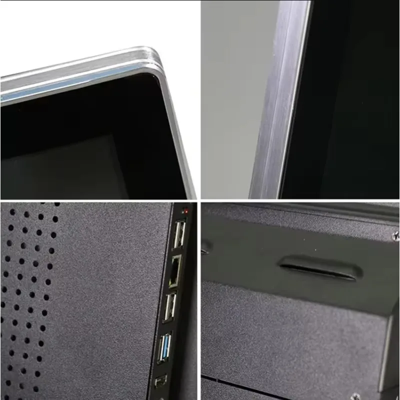 2025 إطار ضيق 21.5 27 32 43 بوصة Win10 قطعة دقة عالية كاملة بالسعة شاشة تعمل باللمس الكمبيوتر التفاعل الكل في لوحة واحدة للصناعات