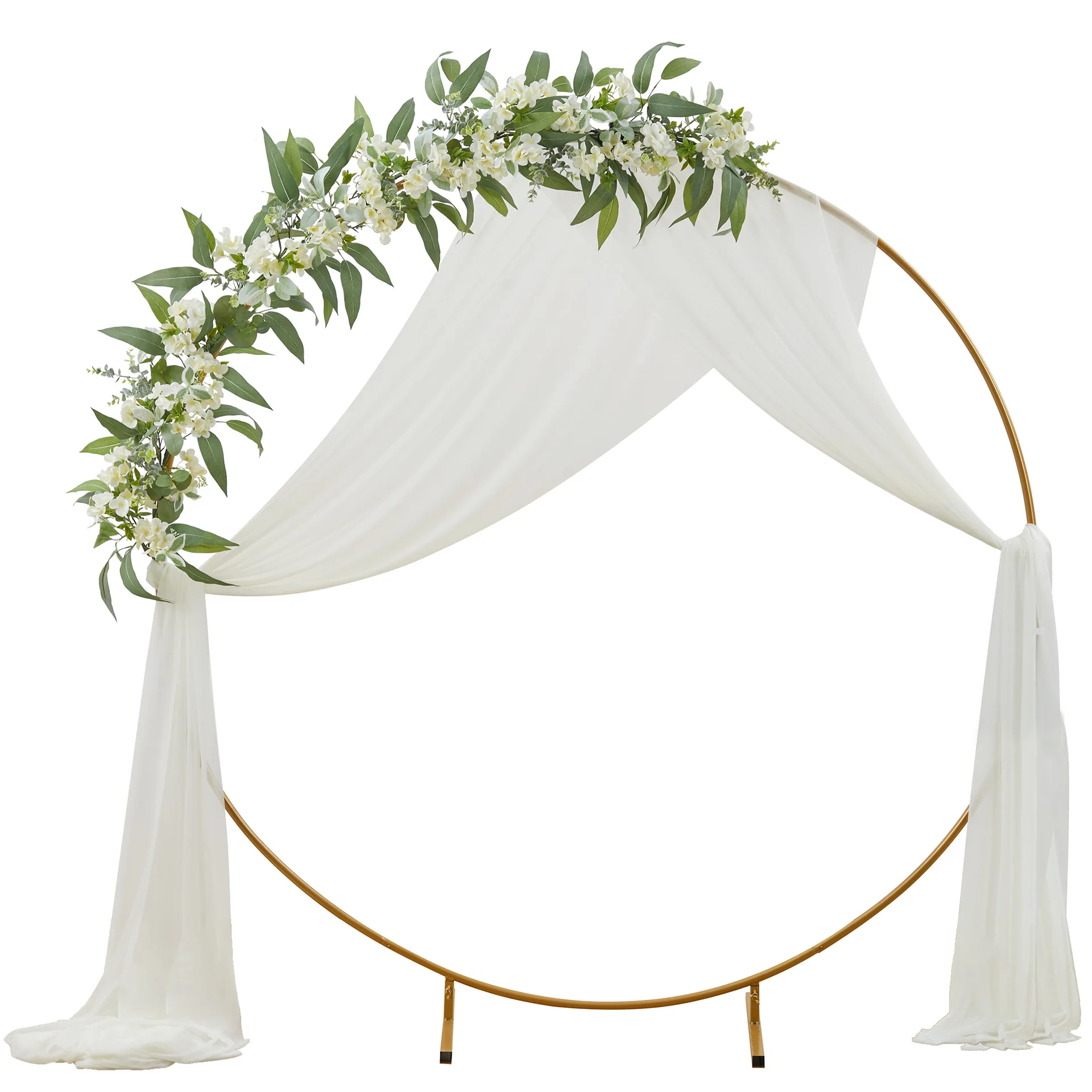 

Circular Background Arch Stand Metal Arch Frame, Balloon Support Kit for Wedding Birthday Party Baby Shower Photo Backdrop Decor