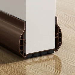 PVC Door Bottom Seal Strip Adhesive Sweep Draft Stopper Home Bedroom Seal Noise Insulation Stripping Draft Guard Sealing Strip