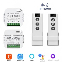 Tuya WiFi Smart Curtain Switch RF 433 Controllers Roller Blinds Shutter Motor Smart Life APP For Alexa Google Home Smart Breaker