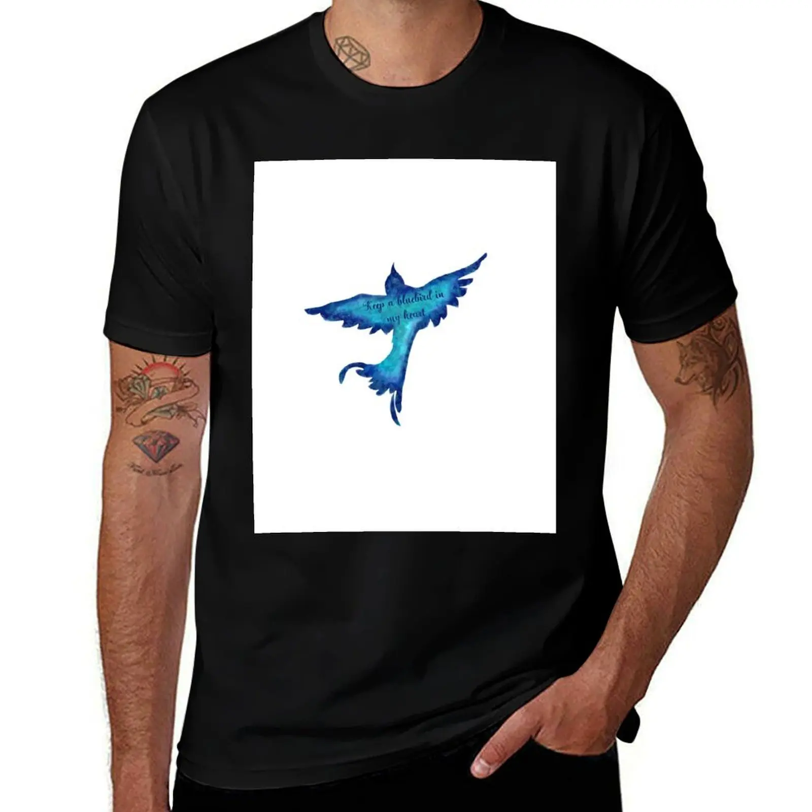 Bluebird lyrics T-Shirt Regular Fit Plain Tee Shirt T-Shirt