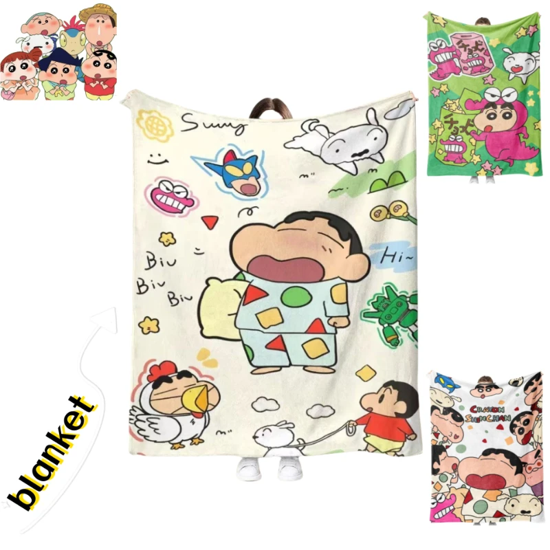 Nuevo Crayon Shin-chan, periféricos de película, mantas de dibujos animados, mantas de sofá para sala de estar de alto valor, mantas de aire acondicionado para oficina