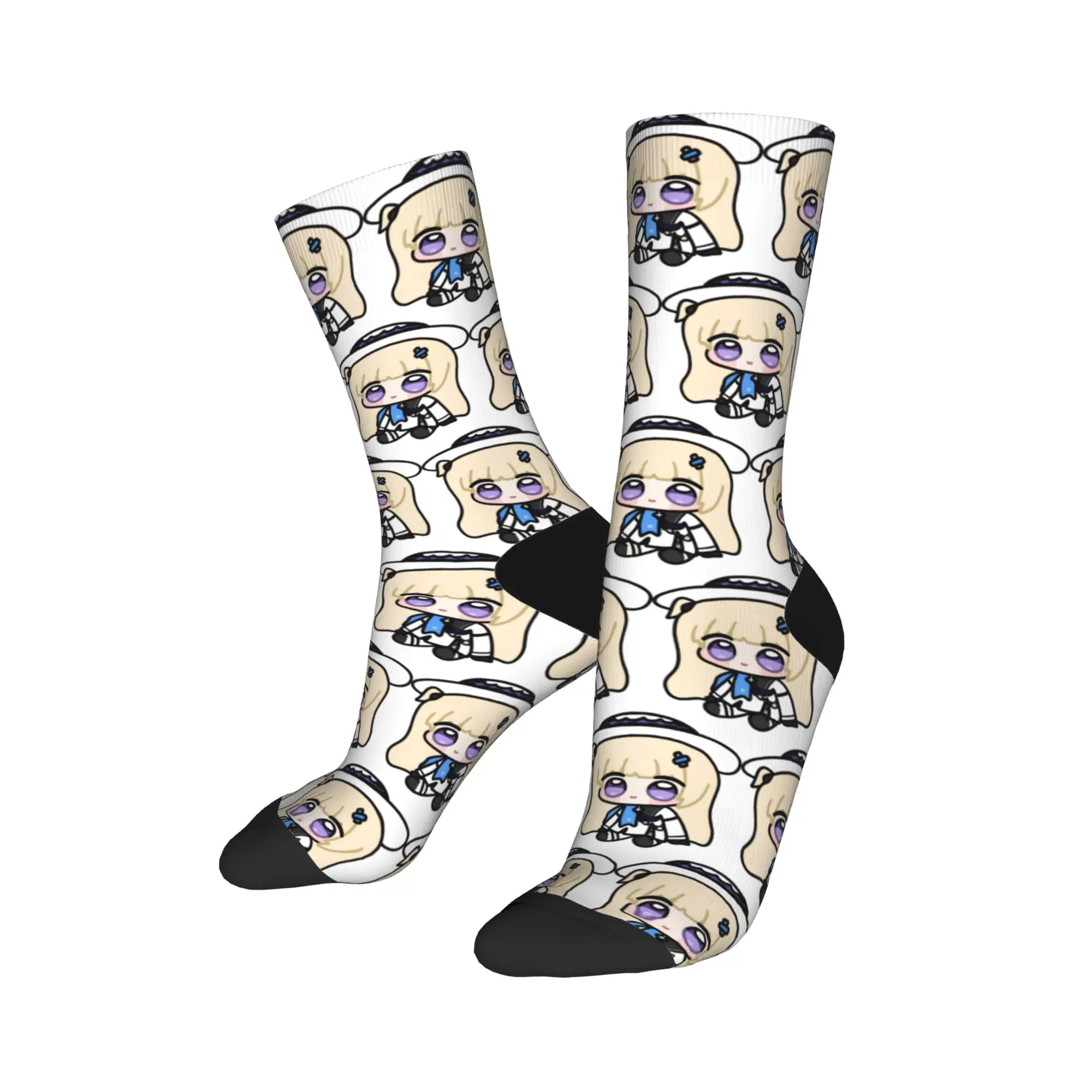 Wuthering Waves Chibi Phoebe Socks Men's Women's Fashion  Socks Novelty Spring Summer Autumn Winter Middle Tube Socks Gifts