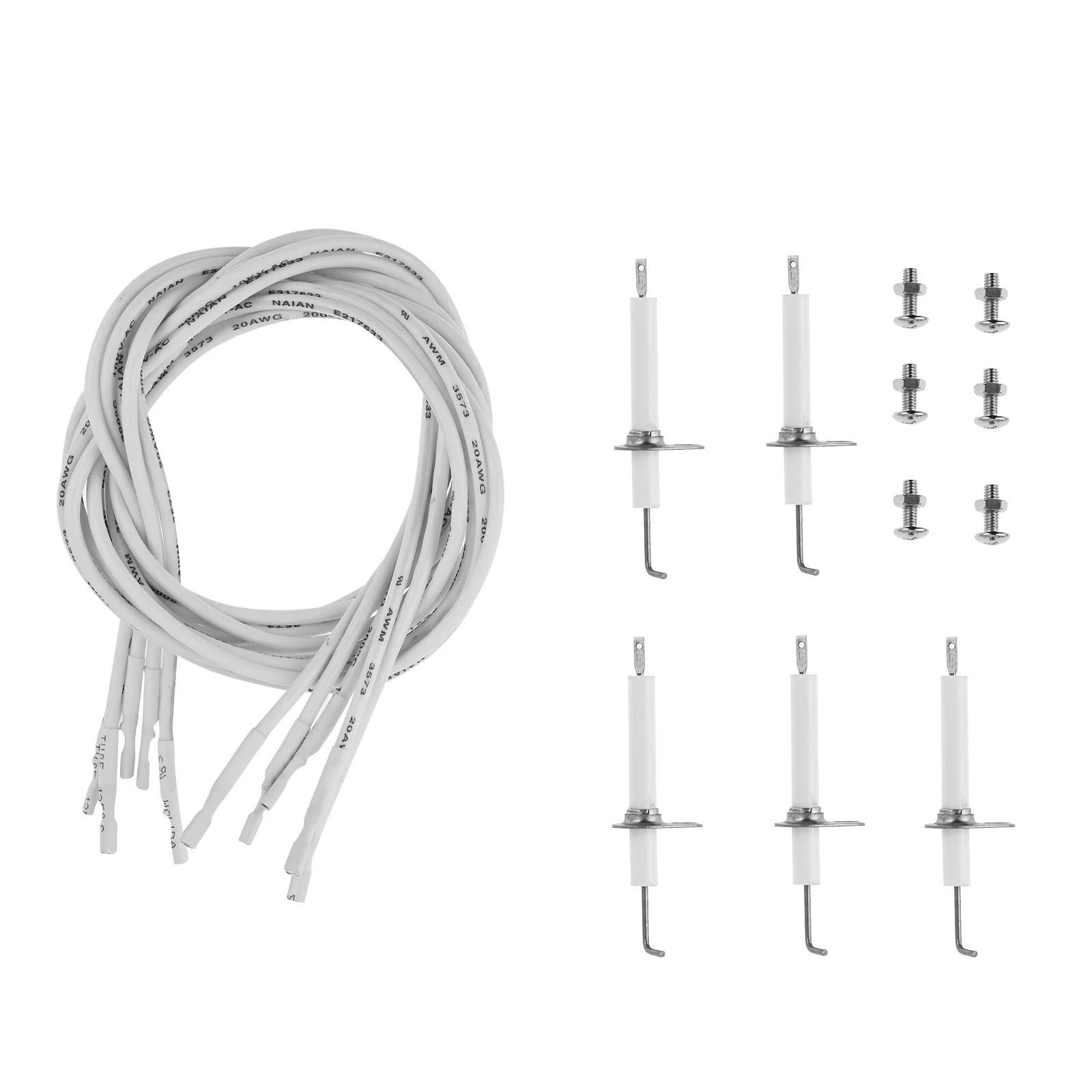 5 Sets Grill Ignitor Wire Ceramic Electrode Kit  for Jenn Air for Vermont Castings for Backyard for Uniflame Grill Igniter Parts