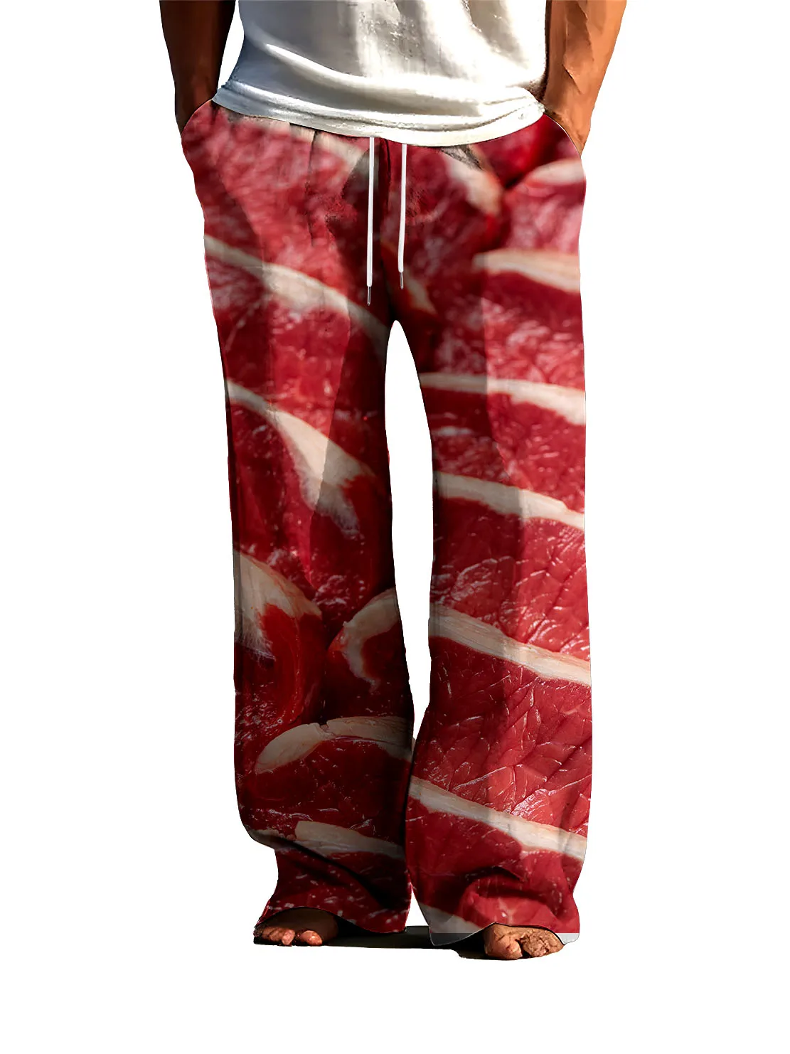 

Уличные модные мужские брюки с 3D цифровой печатью свининового живота, быстросохнущие и невыцветающие тонкие повседневные брюки