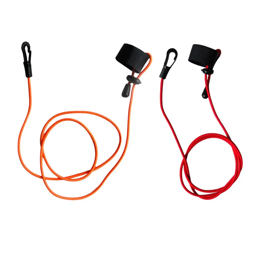 

Elastic Kayak Paddle Leash Lightweight Bungee Safety Cord Canoe Holder for Boating Accessories Use