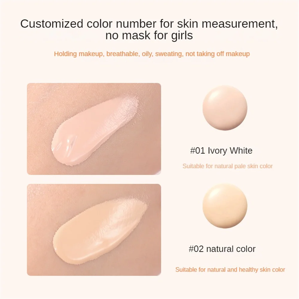 1/2pcs Creme Anti fouling wasserdichte Luft flüssige Grundierung haut freundliche natürliche Optik flüssige Grundierung Make-up Concealer