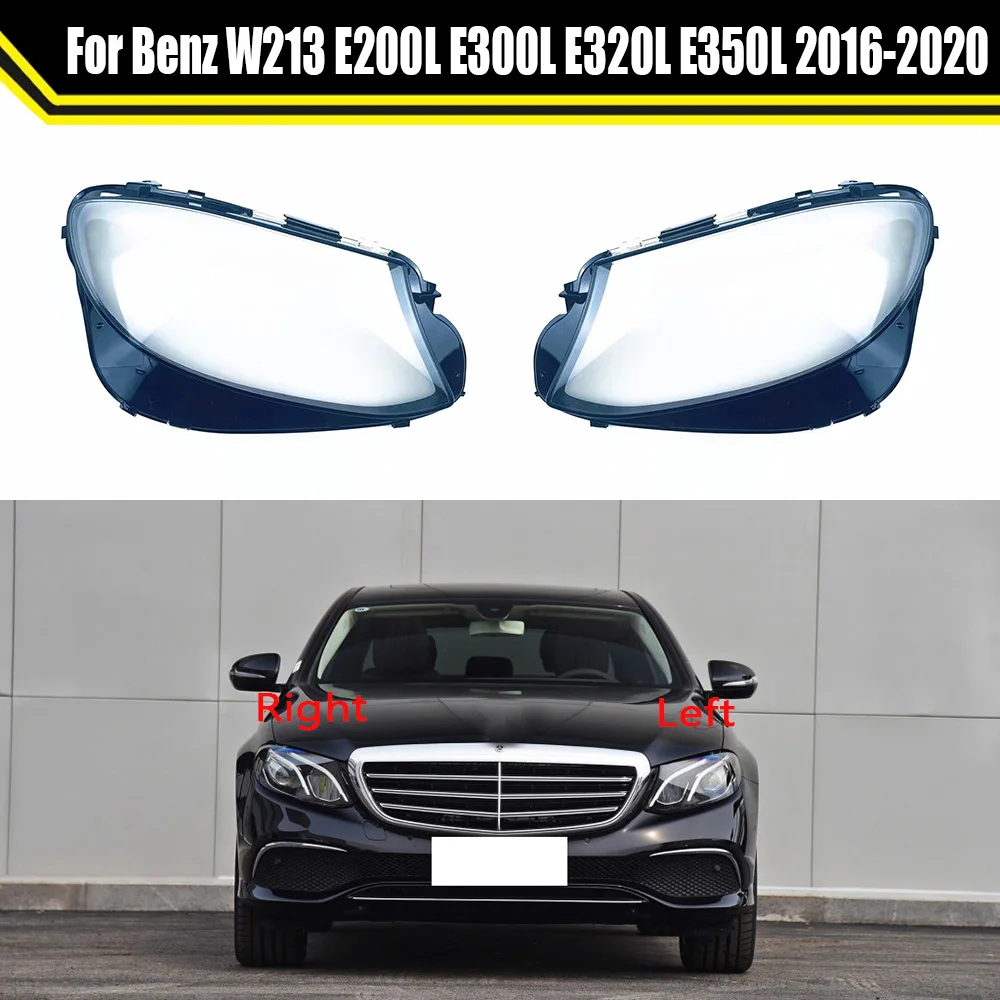 

Car Front Headlamp Caps For Mercedes-Benz W213 E200L E300L E320L E350L 2016~2020 Glass Headlight Cover Lampshade Lamp Lens Shell